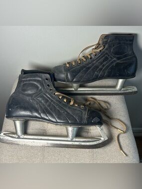 Vintage 1920s CCM Speed Skates Olympic Style Leather Boots Canada History RARE